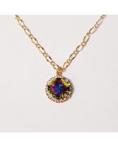 Lisa Marie Jewelry Crystal Rhinestone Pendant Necklace - Assorted Colors