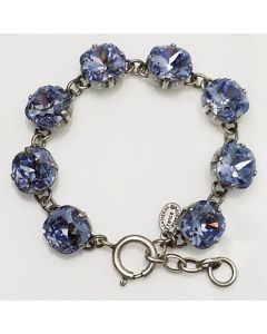 Catherine Popesco Large Stone Crystal Bracelet - Provence Lavender and Gold or Silver