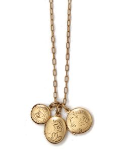 Catherine Popesco La Vie Gold Triple Locket Necklace