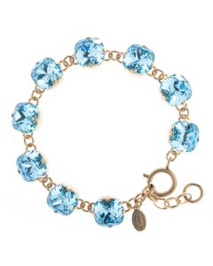 Catherine Popesco 12mm Large Stone Crystal Bracelet - Aqua Blue
