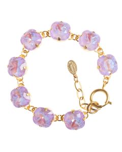 Catherine Popesco 12mm Large Stone Crystal Bracelet - Lilac Shimmer