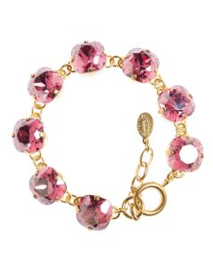 Catherine Popesco 12mm Large Stone Crystal Bracelet - Rose