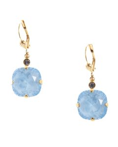 Catherine Popesco 12mm Large Stone Crystal Earrings - Sky Ignite