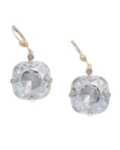 Catherine Popesco 18mm Jumbo Stone Crystal Earrings - Shade & Gold