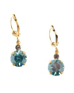 Catherine Popesco 8mm Round Small Stone Fountain Crystal Earrings