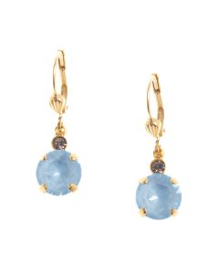 Catherine Popesco 8mm Round Small Stone Sky Ignite Crystal Earrings