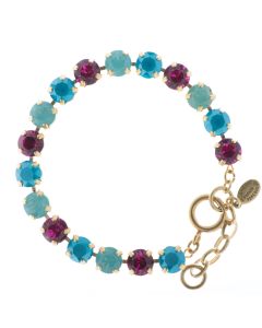 Catherine Popesco Cup-Chain Crystal Bracelet - Fuchsia Pacific Opal Combo