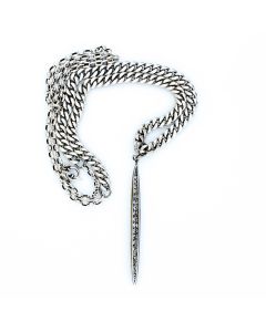 Catherine Popesco Double Chain Necklace with Crystal Spear