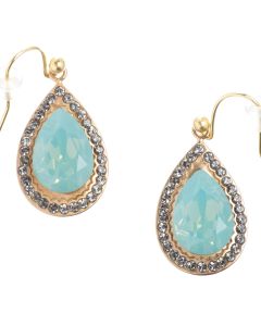 Catherine Popesco Earrings - Pacific Opal Teardrop with Crystals