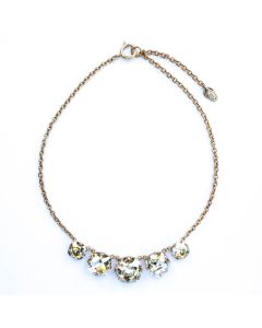 Catherine Popesco Five Stone Necklace - Shade in Gold