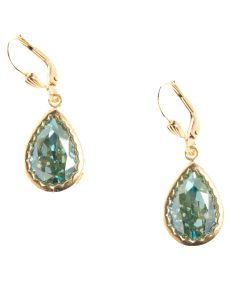 Catherine Popesco Fountain Crystal Teardrop Gold Earrings - Assorted Colors