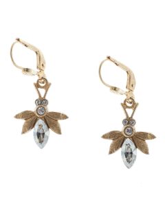 Catherine Popesco Gold French Bee Shade Crystal Earrings