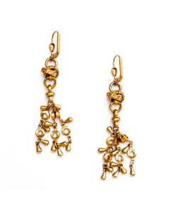 Catherine Popesco Gold Knot Tassel Earrings
