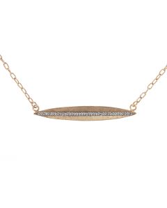 Catherine Popesco Horizontal Spear Necklace with Tiny Channel Crystals