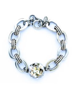 Catherine Popesco Jumbo Shade and Thick Chain Bracelet in Silver