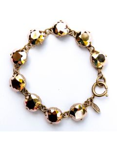 Catherine Popesco Large Stone Crystal Bracelet - Rosegold and Gold