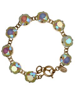 Catherine Popesco Large Stone Crystal Bracelet - Frozen Mint and Gold