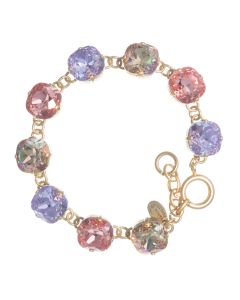 Catherine Popesco Large Stone Crystal Bracelet  - New Violet Combo