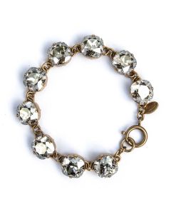 Catherine Popesco Large Stone Crystal Bracelet - Shade and Gold