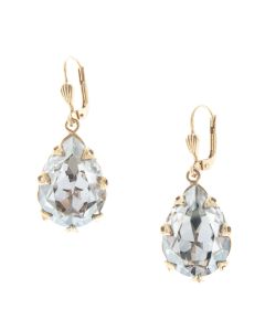 Catherine Popesco Large Teardrop Crystal Earrings - Shade & Gold