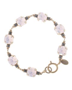 Catherine Popesco Medium Stone Crystal Bracelet - Rosewater