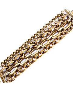 Catherine Popesco Large Multi Chain Gold Bracelet