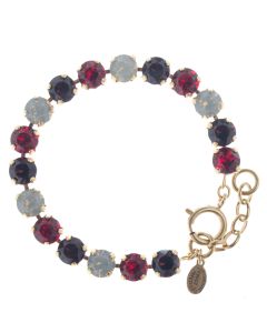Catherine Popesco Multi Color Crystal Bracelet - Ruby Red Combo