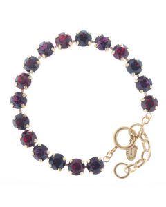 Catherine Popesco Multi Color Crystal Bracelet - Ruby Amethyst Combo