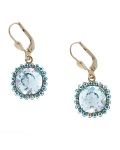 Catherine Popesco Rhinestone Border Crystal Earrings - Assorted Colors