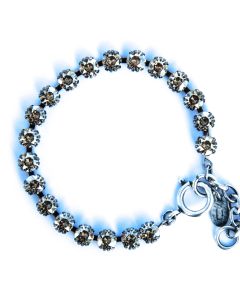 Catherine Popesco Small Stone Crystal Bracelet - Champagne and Silver