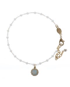 Catherine Popesco Small Crystal Beaded Bracelet - White Opal