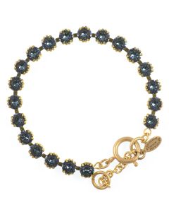 Catherine Popesco Small Stone Crystal Bracelet - Midnight Blue and Gold