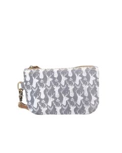 Deer Print Wristlet Pouch by Clea Ray Leather & Canvas