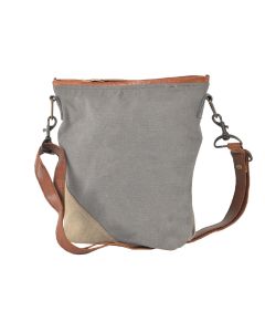 Leather & Canvas Plain Messinger Bag/Purse by Clea Ray