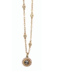 Catherine Popesco Small Round Crystal Medallion Necklace