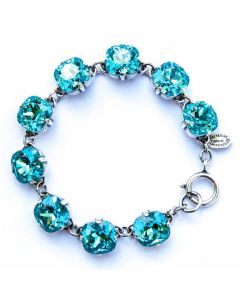 Catherine Popesco Large Stone Crystal Bracelet - Electric Blue and Silver