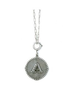 Catherine Popesco Initial Necklace - Silver with Crystal Monogram