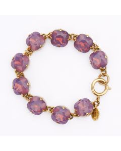 Catherine Popesco Large Stone Crystal Bracelet - Lavender & Gold