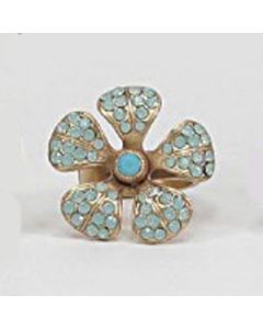 Catherine Popesco Crystal Flower Ring - Pacific Opal or Black Diamond