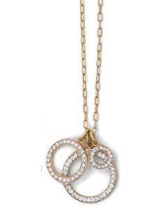 La Vie Parisienne Three Circle Crystal Necklace