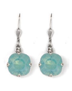 Catherine Popesco Large Stone Crystal Earrings - Pacific Opal and Silver