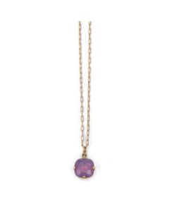 Catherine Popesco Large Stone Crystal Necklace  - Lavender and Gold