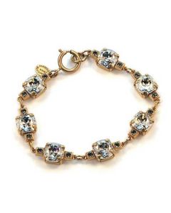 Catherine Popesco 10mm Medium Stone Crystal Bracelet - Shade and Gold