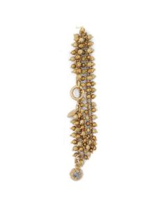 Catherine Popesco Multi Strand Gold Bracelet with Crystal