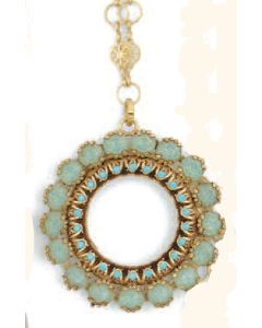 Catherine Popesaco Pacific Opal and Gold Round Necklace