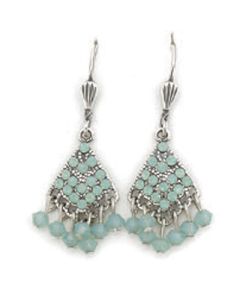 Catherine Popesco Pacific Opal and Silver Dangle Earrings