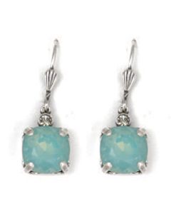 Catherine Popesco Medium Stone Crystal Earrings - Pacific Opal and Silver