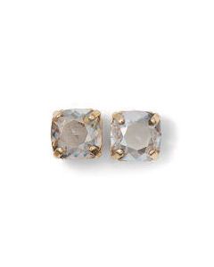 Stud or Post Medium Stone Crystal Earrings - Shade and Gold