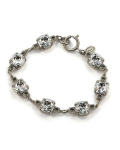 Catherine Popesco 10mm Medium Stone Crystal Bracelet - Shade and Silver 