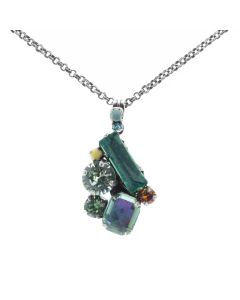 Konplott Jewelry - To Katharine With Love Green Antique Silver Necklace